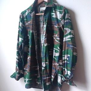 Denim & Supply Camo Button Down Shirt Women's XS Ralph Lauren